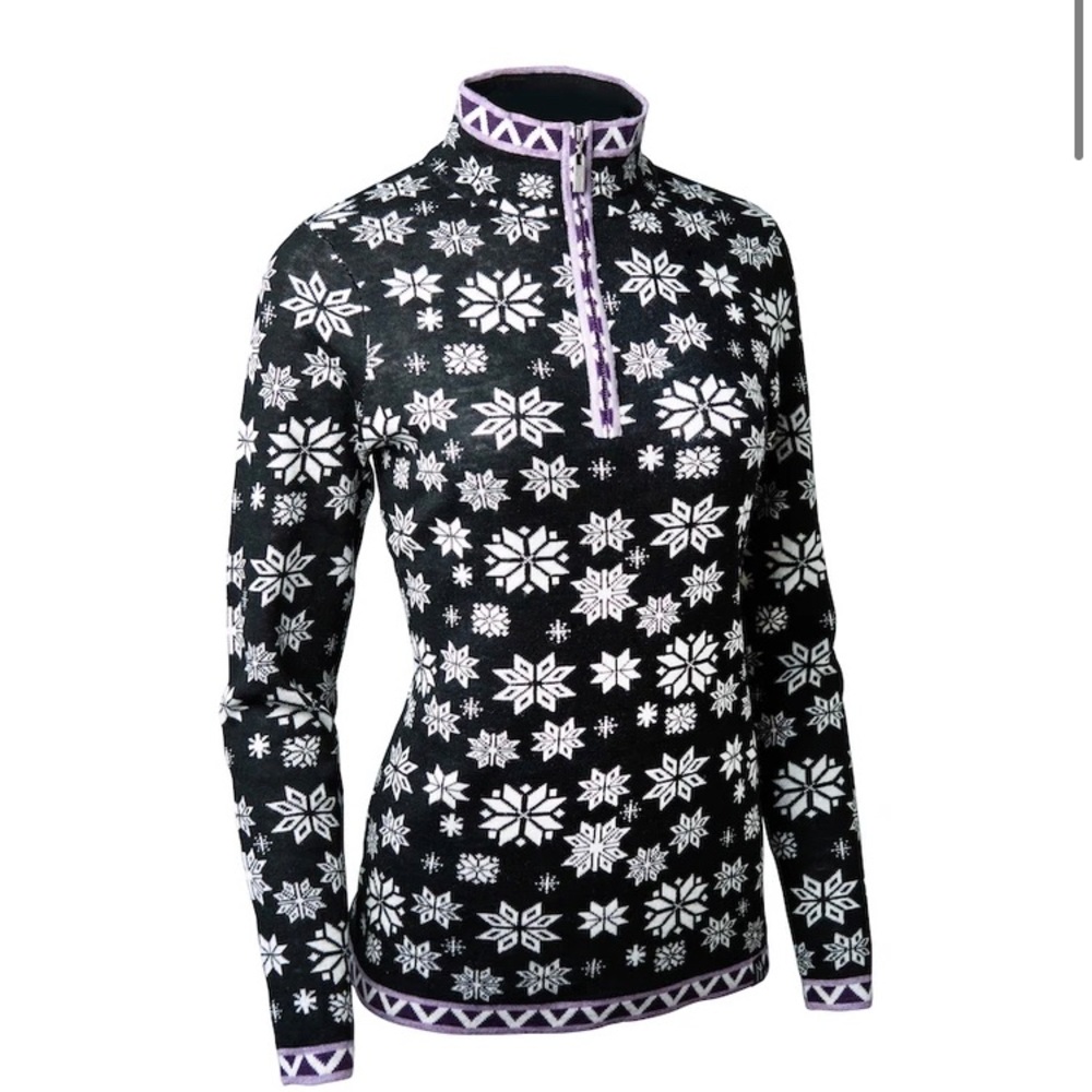 Neve Designs Ski / Snowflake 1/4 Zip Sweater